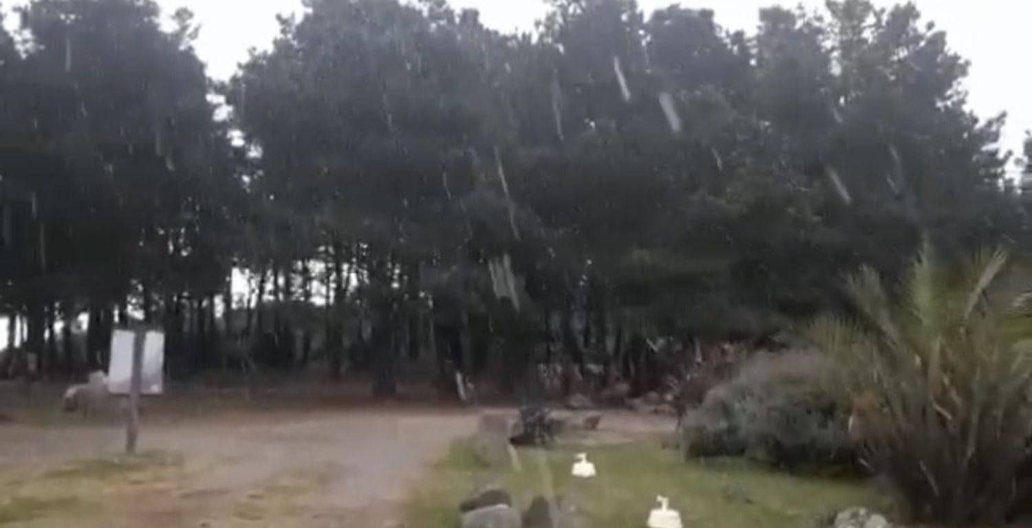 El pronóstico no falló: nevó en Tandil