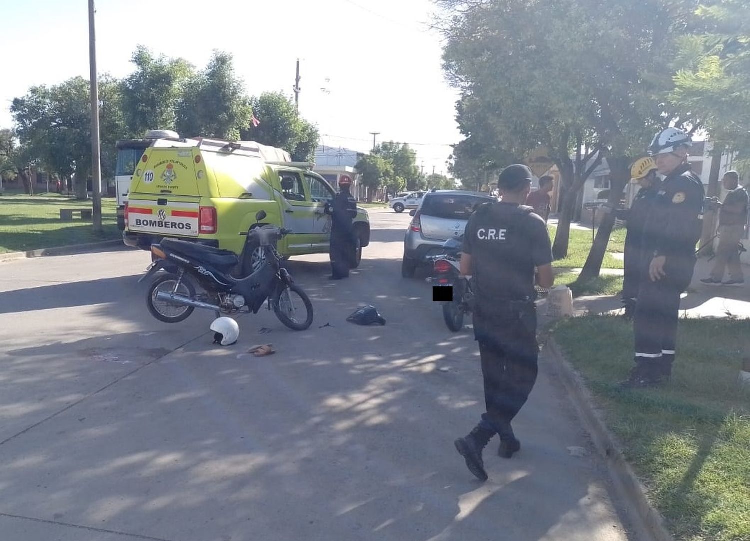 Tres heridos por choque de motos en zona norte de Venado