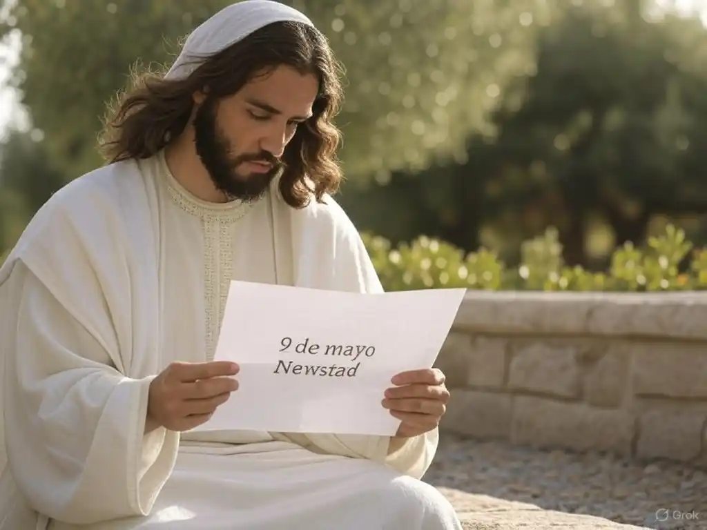 Santoral. Francisco, leyendo el Santoral del 9 de mayo.