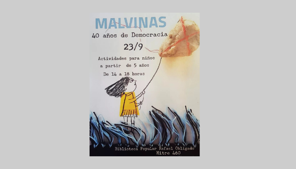 Malvinas y democracia: actividades para los chicos en el día de las Bibliotecas Populares