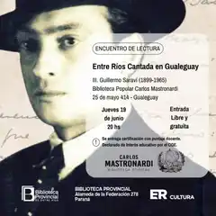 El Ciclo Entre Ríos cantada llega a Gualeguay