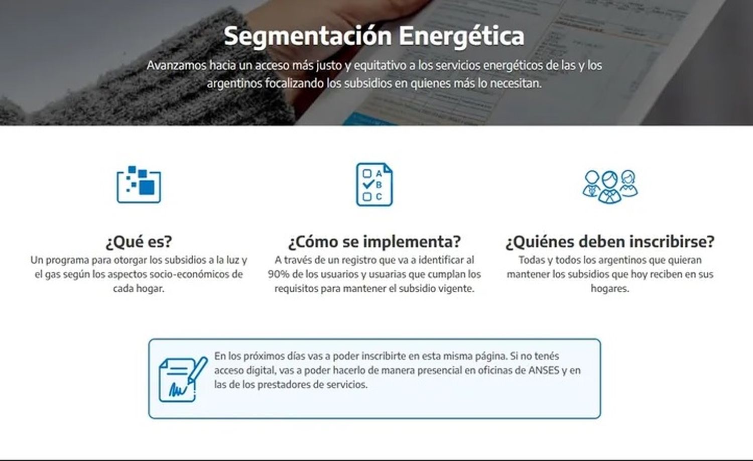 El Gobierno promoverá convenios con para acelerar la segmentación tarifaria