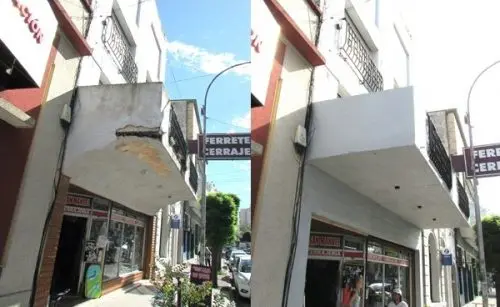 Mejoras en varias fachadas de edificios, luego de ser notificados por el municipio