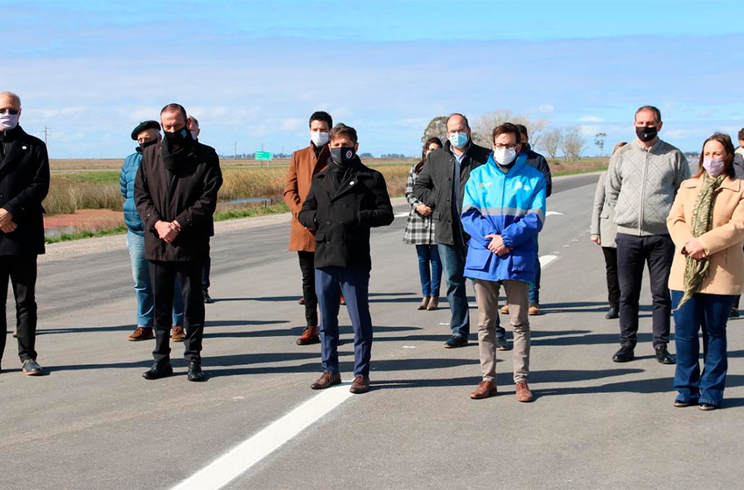 Santoro participó junto a Kicillof del acto de inauguración de un tramo de la autovía en la Ruta 11