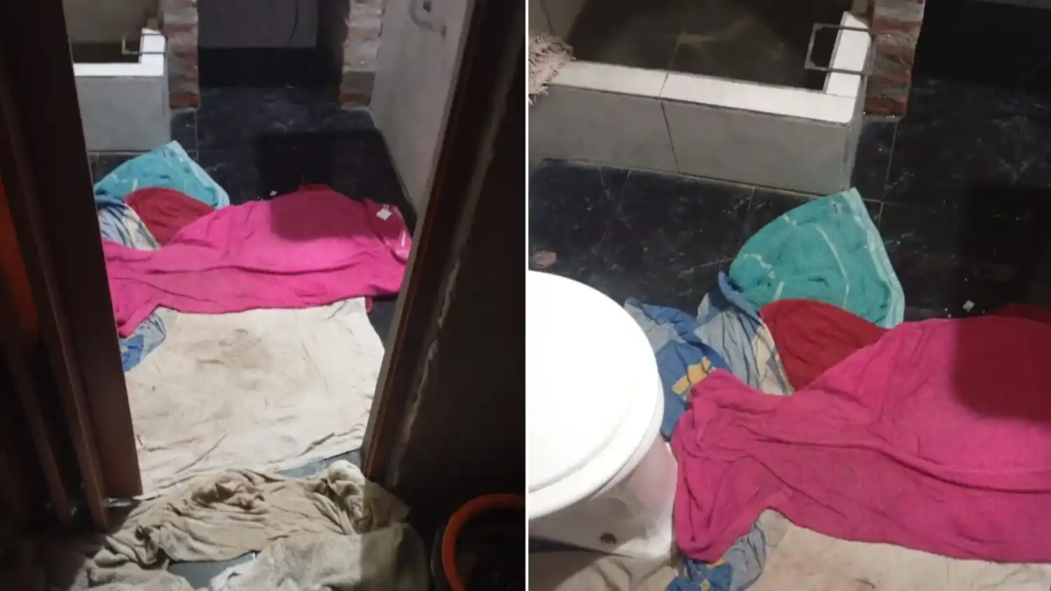 El vecino documentó con fotos el padecimiento que atraviesa con las cloacas desbordadas en el interior de su casa.