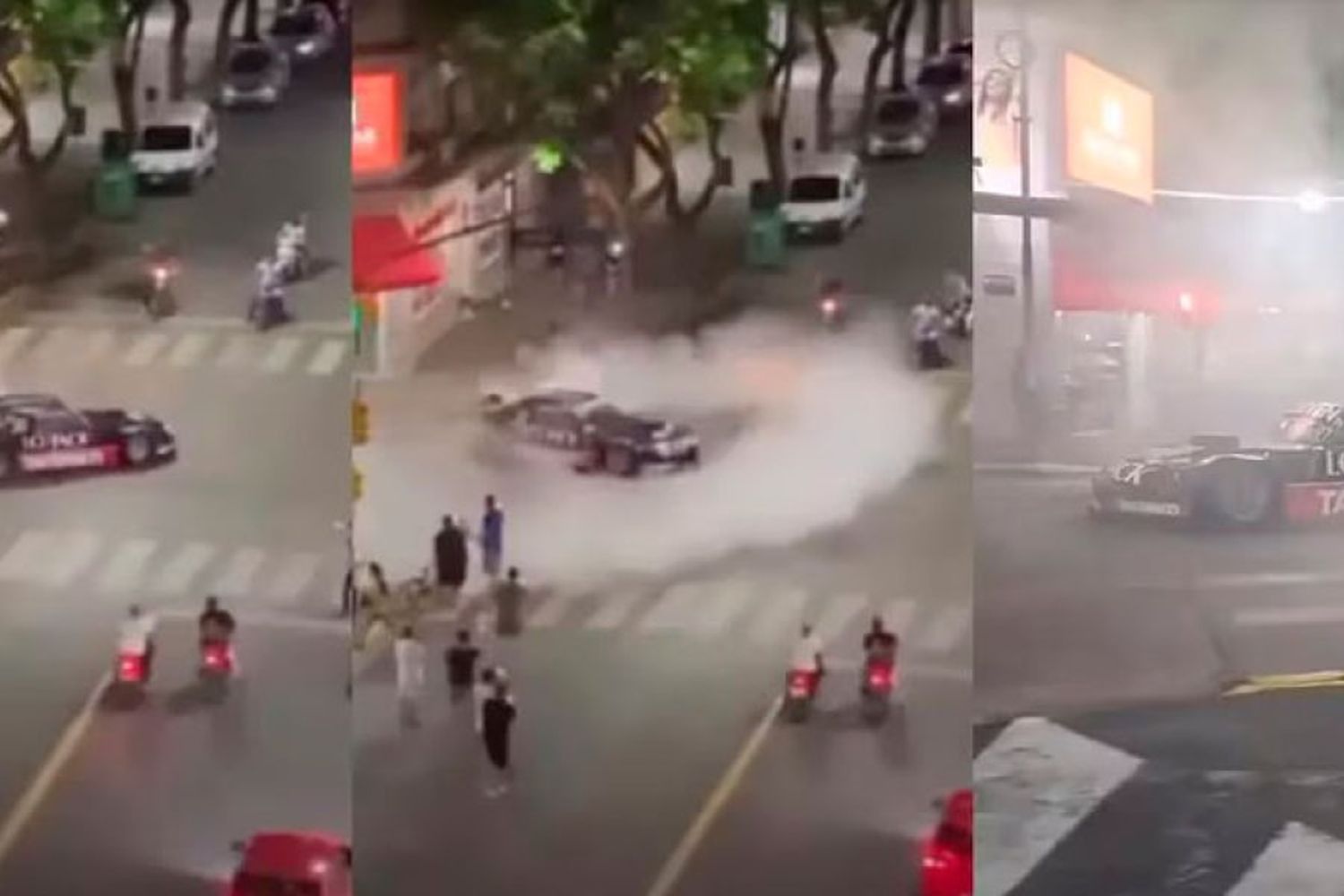 Video y polémica: Di Palma a los trompos con el auto de TC en plena ciudad