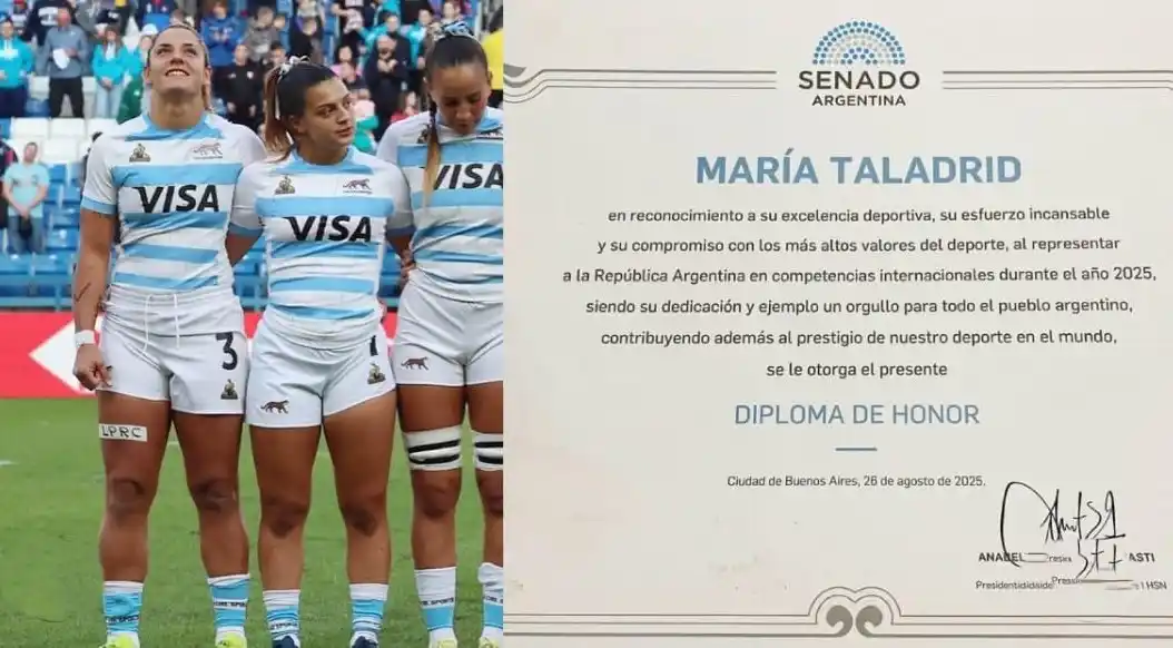 El Senado de la Nación distinguió a la chascomunense María Taladrid por su excelencia deportiva