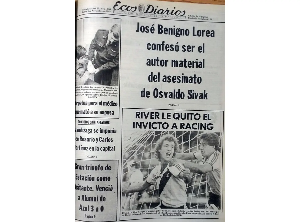 Lunes 9 de noviembre de 1987