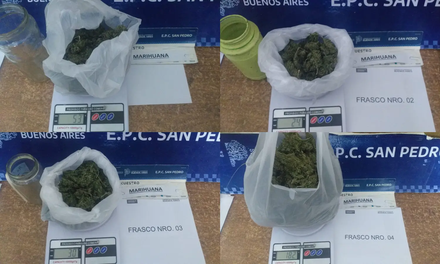 Lo allanaron por violencia de género y le secuestraron 300 gramos de marihuana