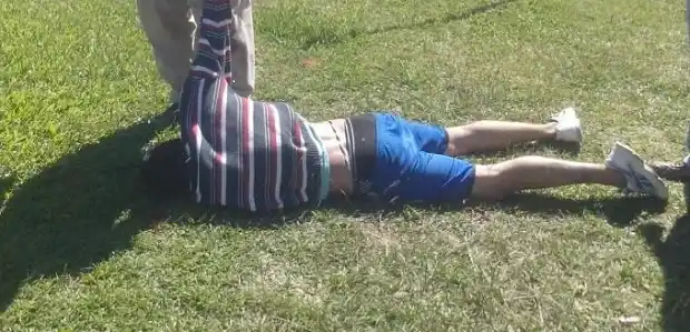 Entró a robar y le dieron un palazo en la cara que lo mandó a dormir