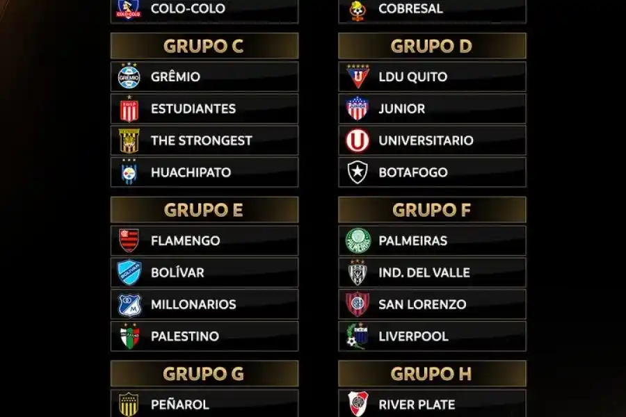 Grupos Lbertadores 2024 (Conmebol)