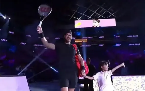 Del Potro volvió a la cancha en una exhibición