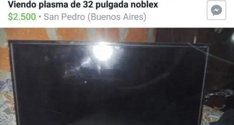 Robaron un televisor y lo publicaron en un grupo de venta de Facebook
