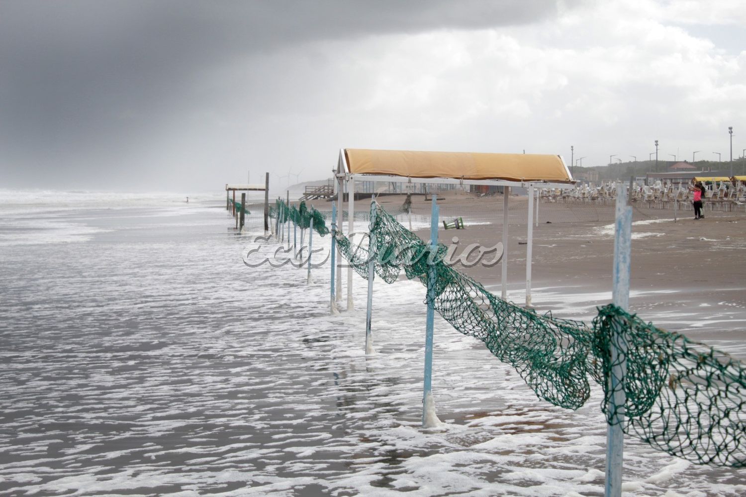 Crecida importante del mar que llegó hasta los balnearios