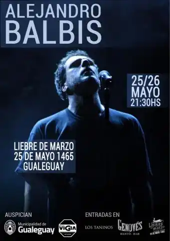 Alejando Balbis por segunda vez en Gualeguay