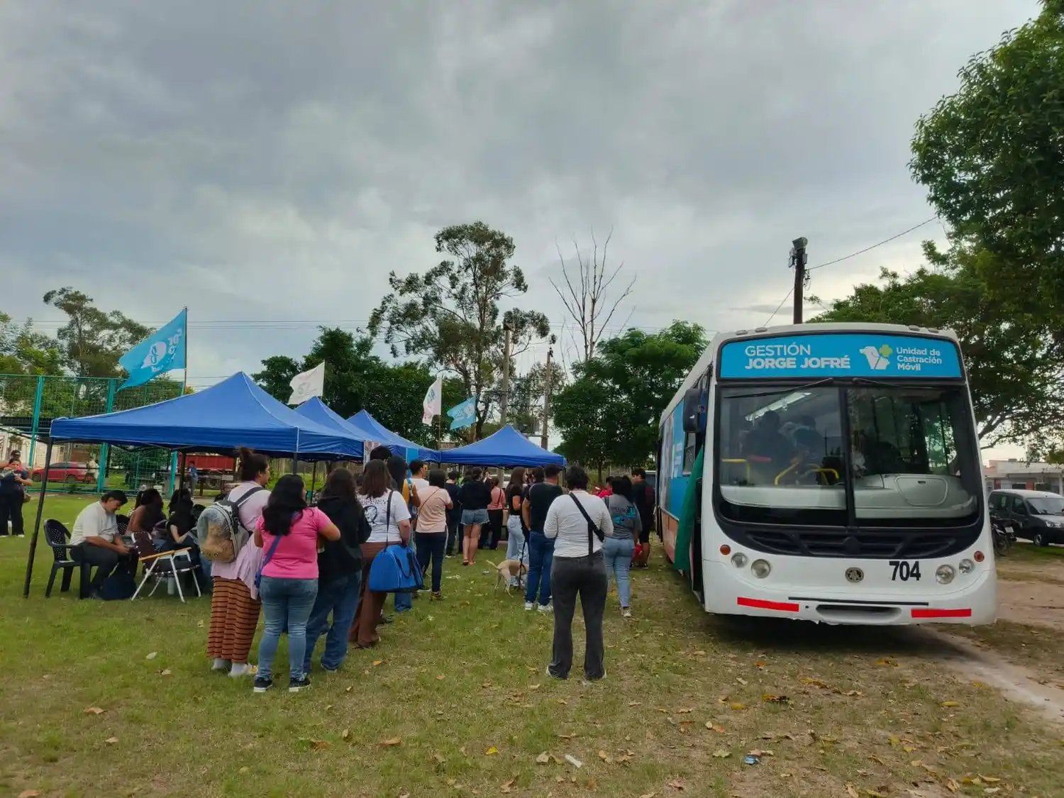 Operativo sanitario animal en el barrio Parque Urbano