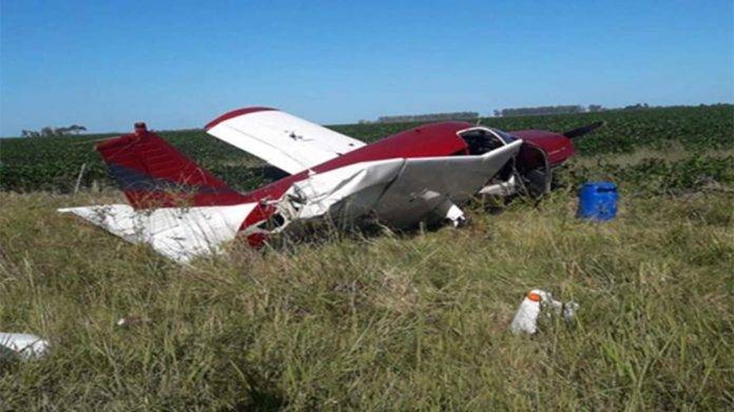 Hallaron una avioneta abandonada en el departamento San Justo