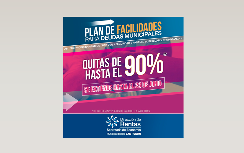 Últimos días del 90% de quita de interés sobre deudas de tasas municipales