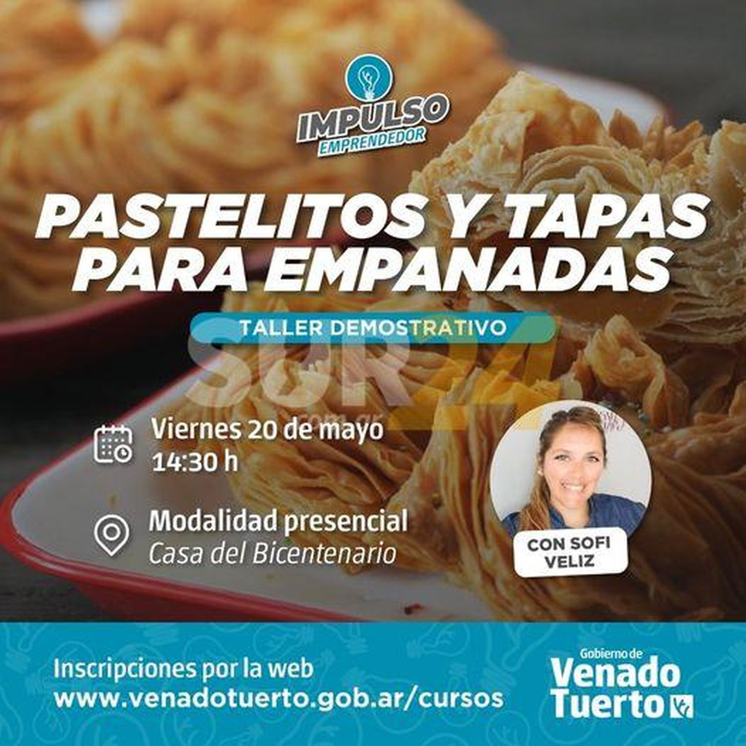 El municipio te enseña a cocinar pastelitos y tapas para empanadas