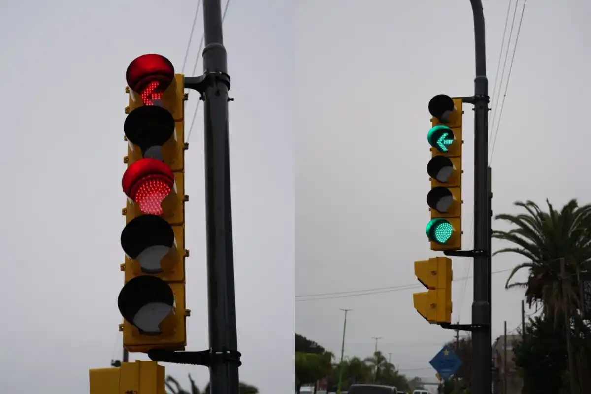 Instalaron un nuevo semáforo en Boulevard Daneri y La Rioja