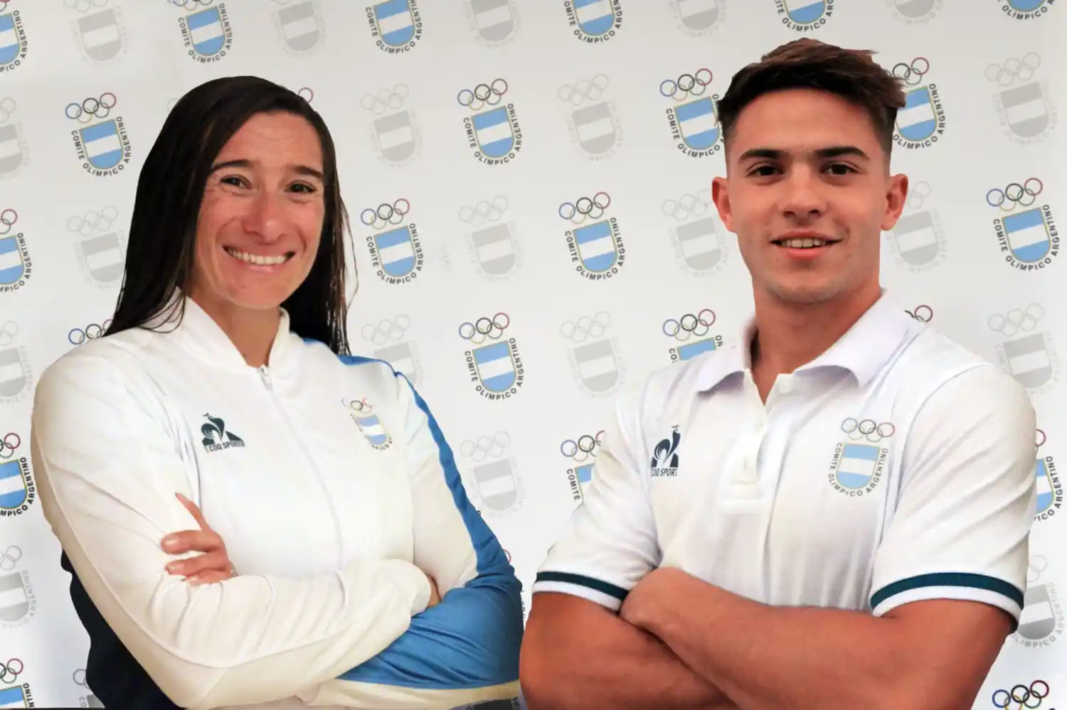 La palista Sabrina Ameghino y el rugbier Marcos Moneta