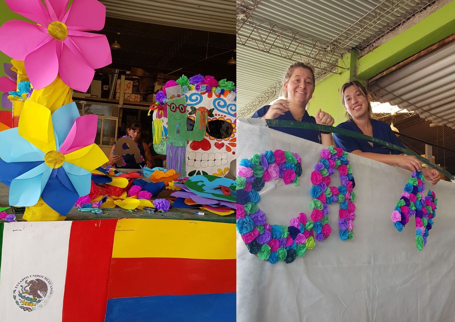 Las obras y maquetas que se exhibirán durante el desfile.