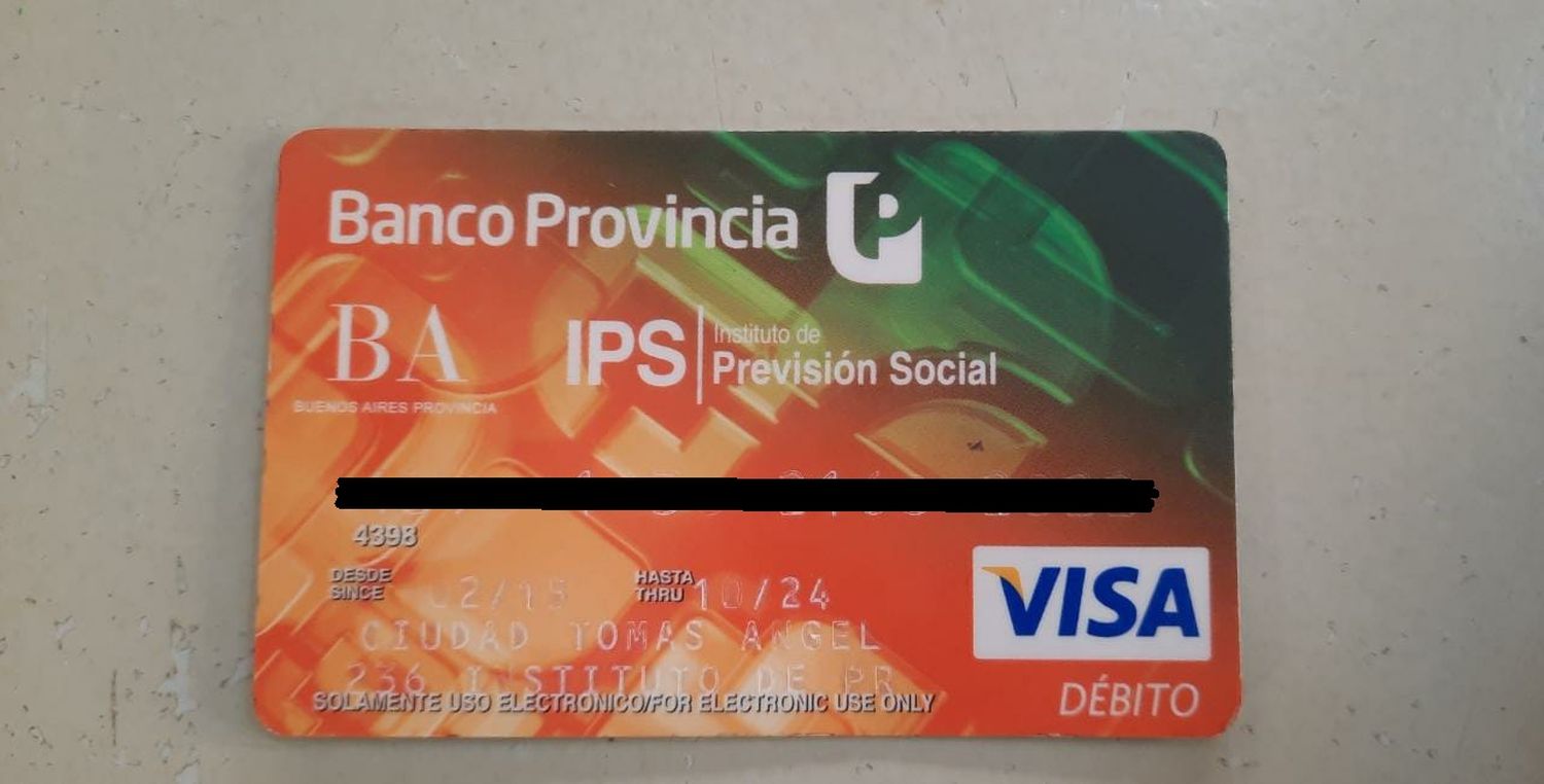 Encontraron la tarjeta de Tomas Ángel
