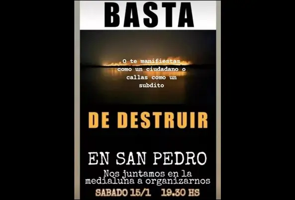 Conciencia Ecológica convoca a debatir sobre el incendio de humedales
