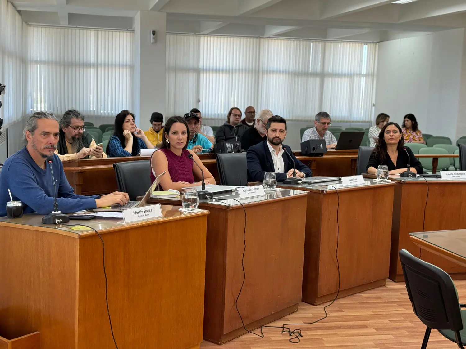 Martín Racca, María Paz Caruso, Juan Senn y Vale Soltermam, concejales no oficialistas