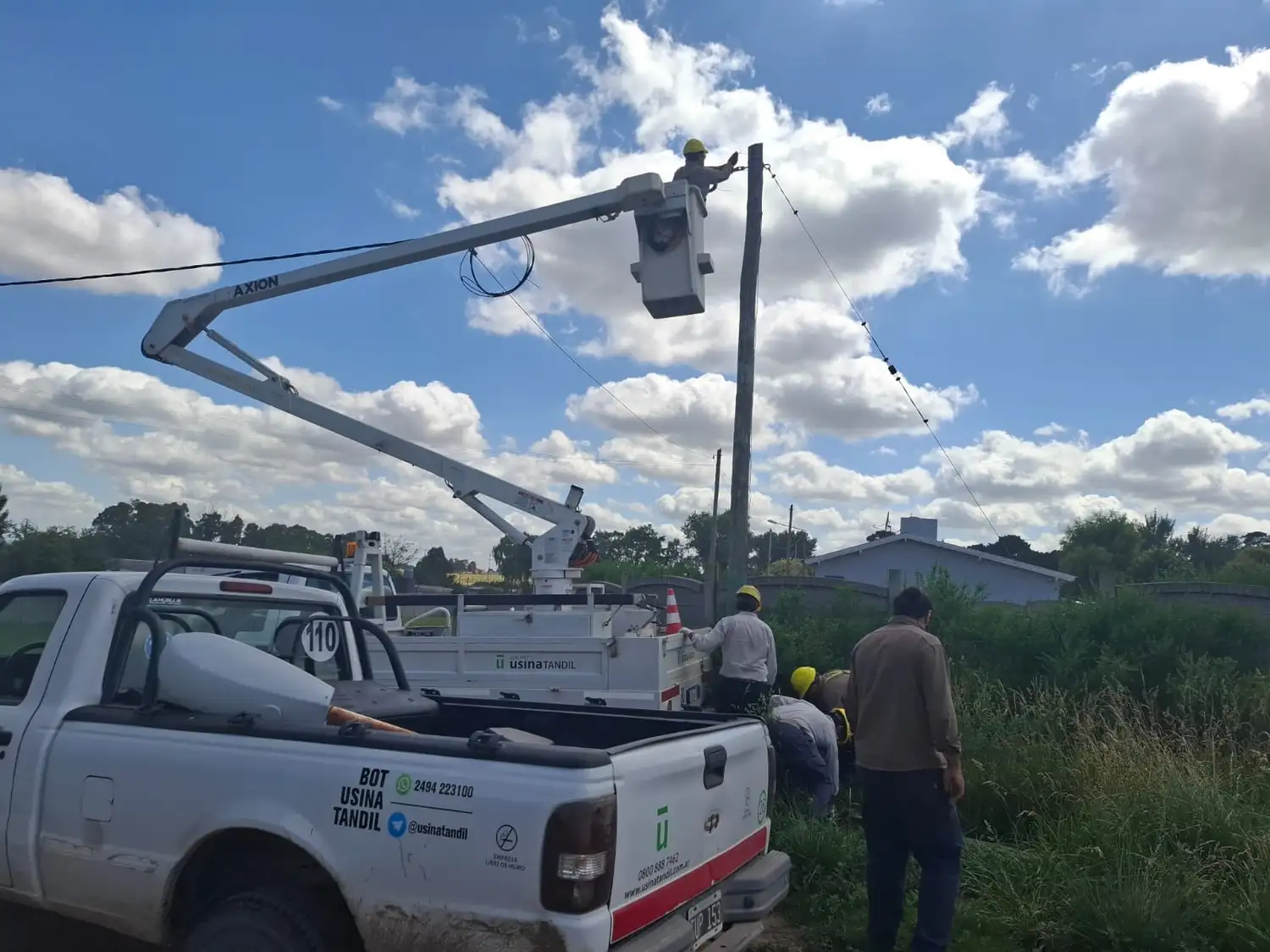 Trabajadores de la Usina en la toma de La Movediza