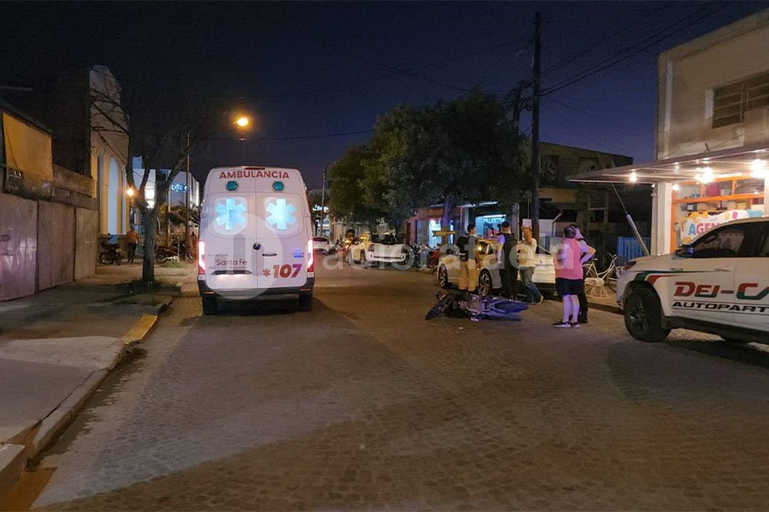 Fuerte accidente de tránsito en pleno centro terminó con una ciclista en el Hospital