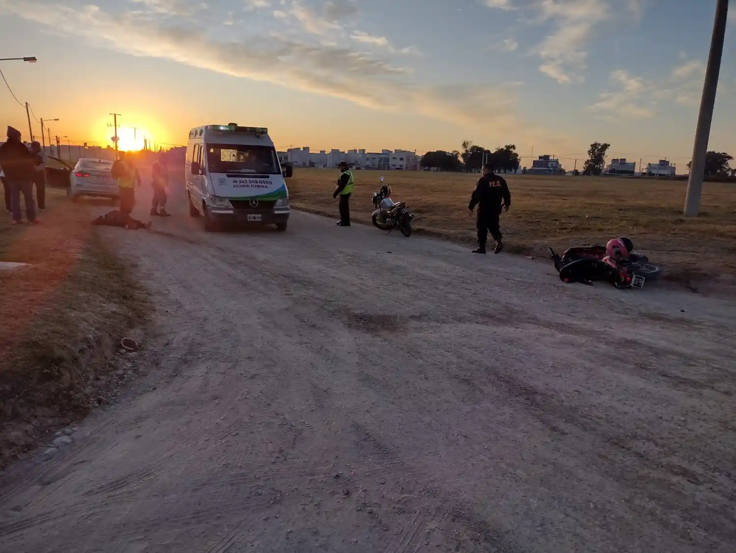 Mujer resultó lesionada en un accidente de tránsito en Libertador San Martín
