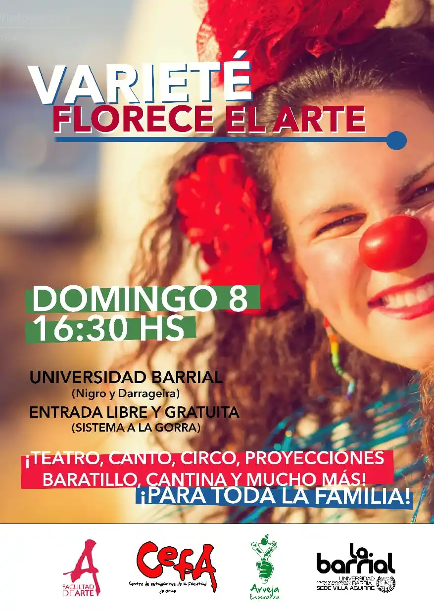 Se realizará la varieté  Florece el Arte en la  sede de la Uni Barrial