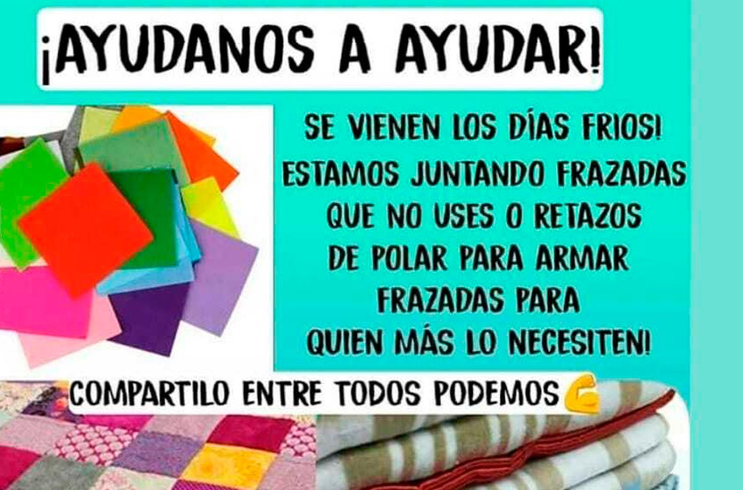 Lanzan campaña "una manta para mi hermano"