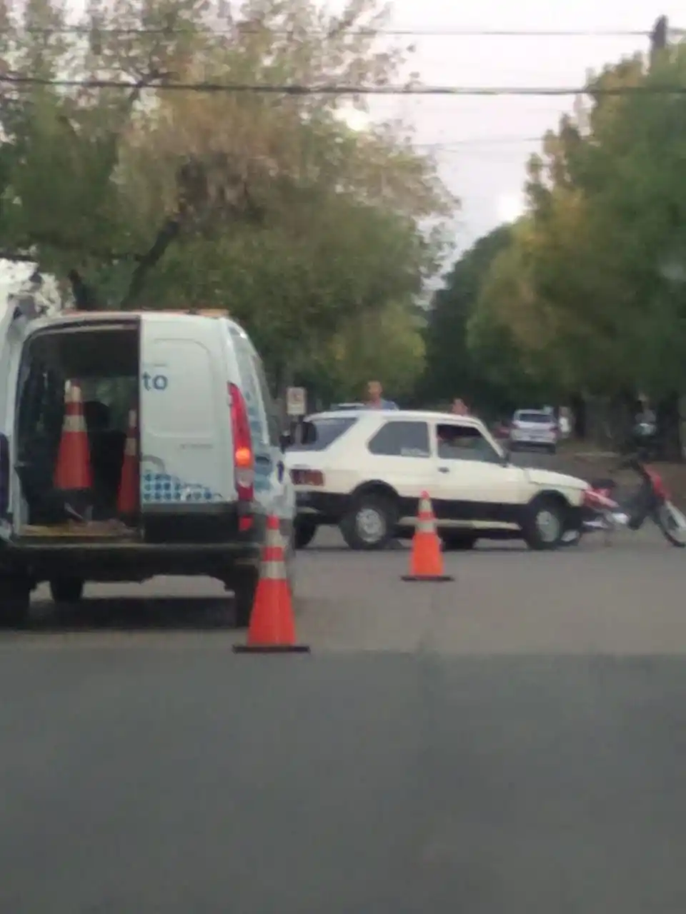 Choque en esquina céntrica