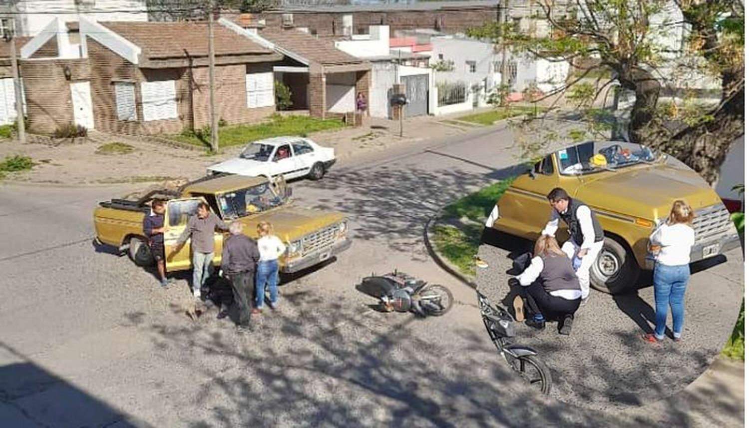 Accidente en Salta e Italia: un motociclista trasladado al Hospital