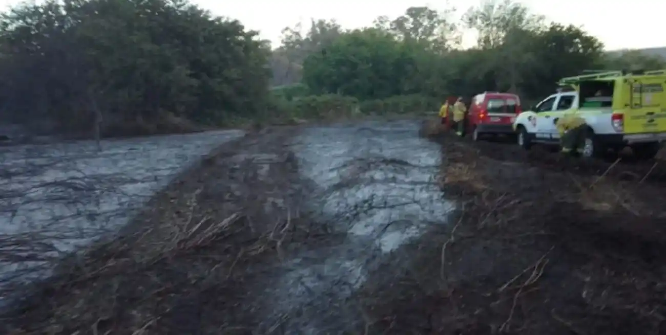 Este domingo por la tarde se inició un incendio forestal en la Laguna de los Padres.