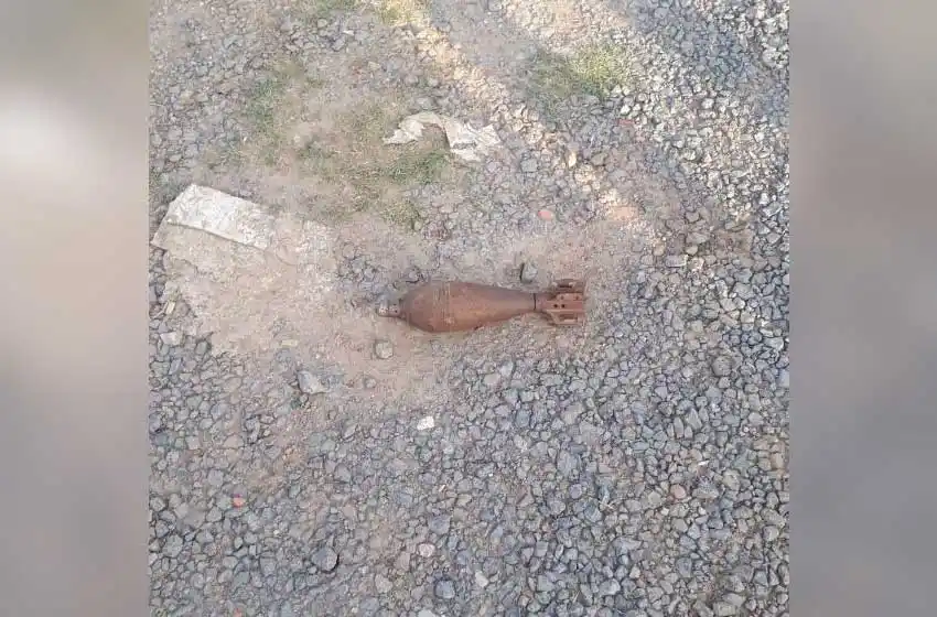 Encuentran un peligroso mortero abandonado