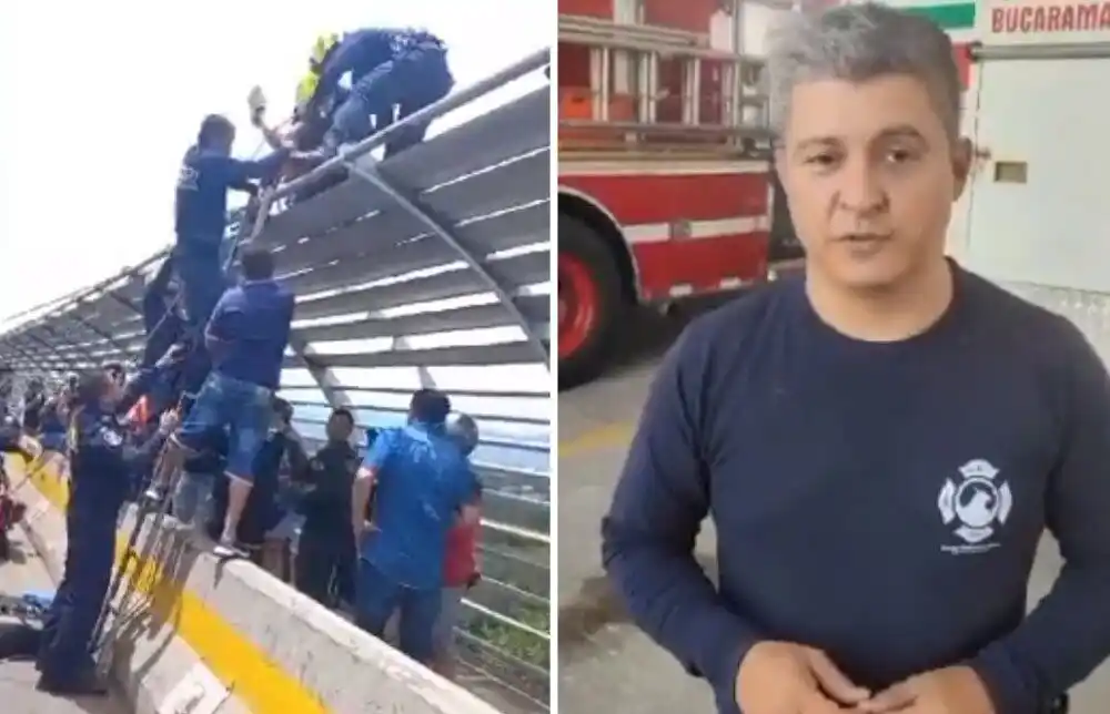 ¡INSÓLITO! Roban a un bombero en pleno rescate en Bucaramanga