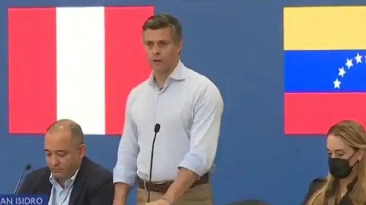Lo que ofrece Castillo «es hambre y destrucción»: Leopoldo López pide a los peruanos «no repetir el desastre» de Venezuela