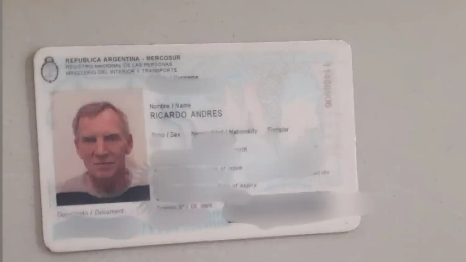 Encontraron el DNI de Ricardo Andrés
