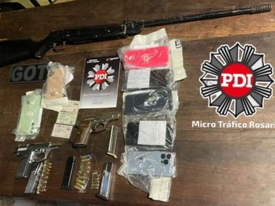 La PDI detuvo a presuntos extorsionadores tras los allanamientos de Villa Gobernador Gálvez