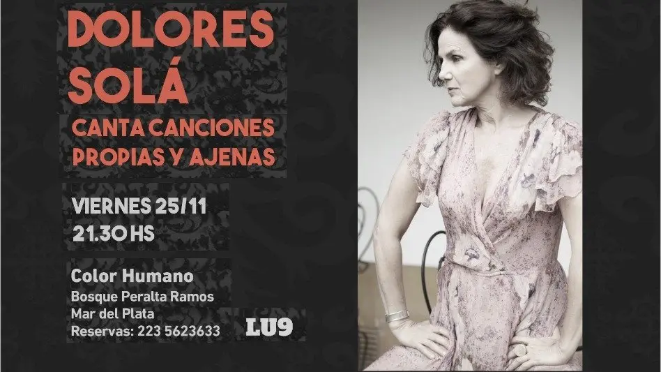 Dolores Solá se presentará en Mar del Plata con canciones propias y clásicos