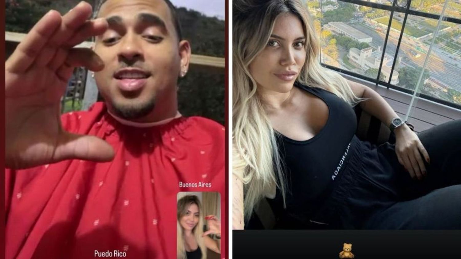 Sorpresivo coqueteo entre Wanda Nara y Ozuna: mensajes, videollamada y una canción de fondo