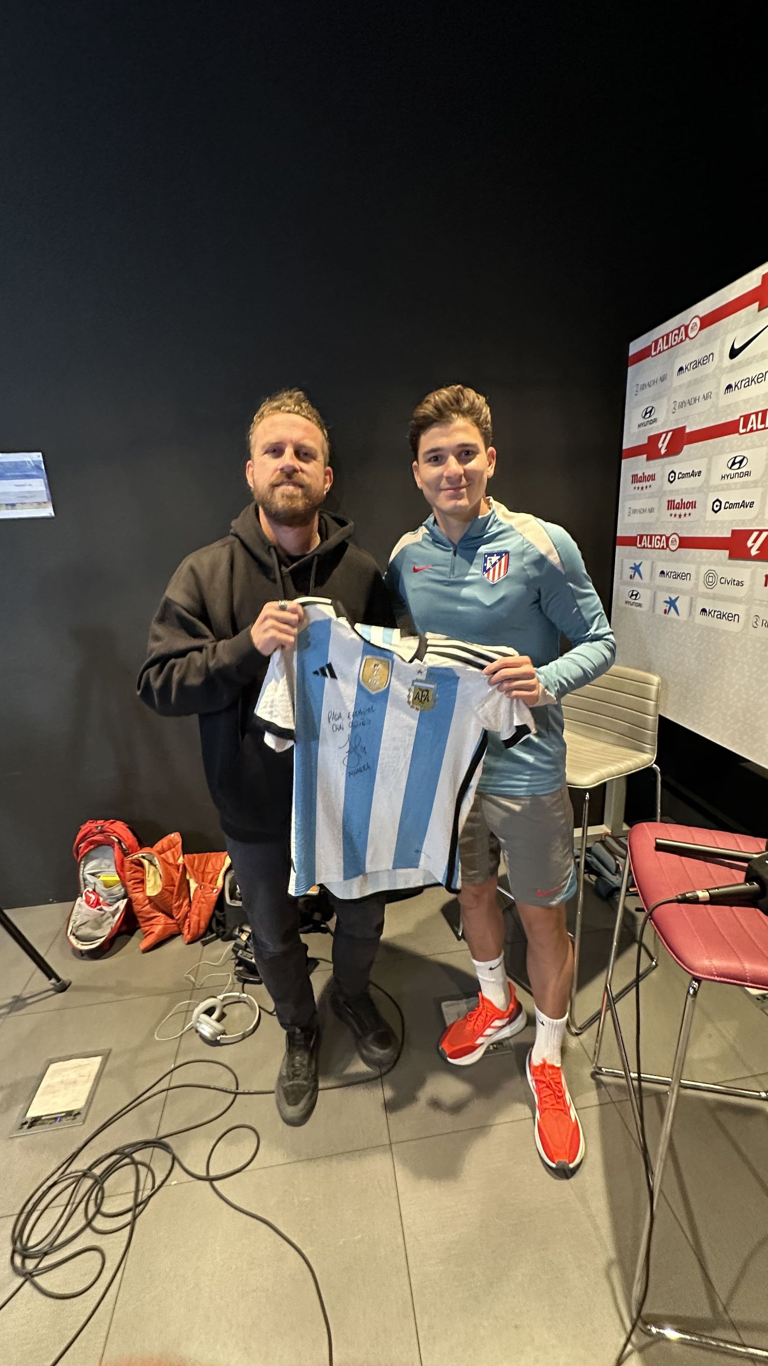 Eze Jurado, el necochense que cubre la campaña del Atlético Madrid junto a Diego Korol
