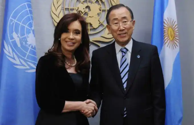 Cristina se reunió con el secretario de la ONU