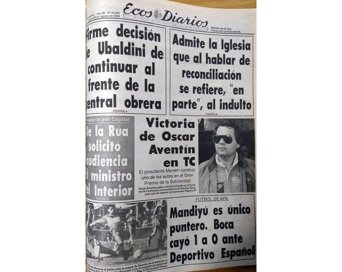 Lunes 28 de agosto de 1989