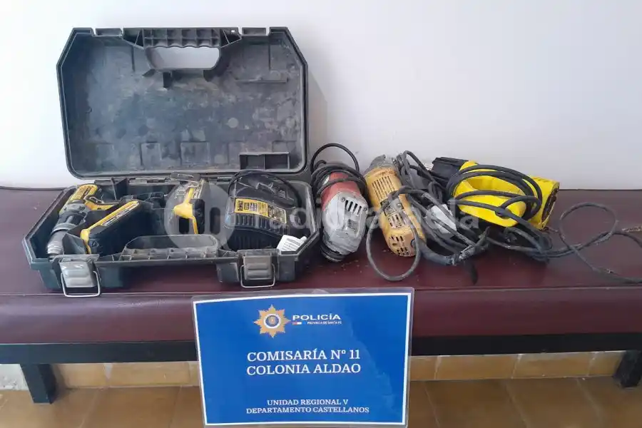 Robaron varias herramientas desde un taller en Colonia Aldao