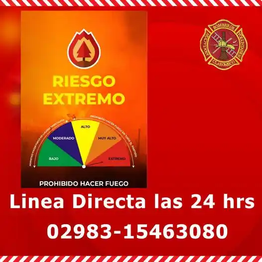 Advierten que el riesgo de incendios forestales es extremo