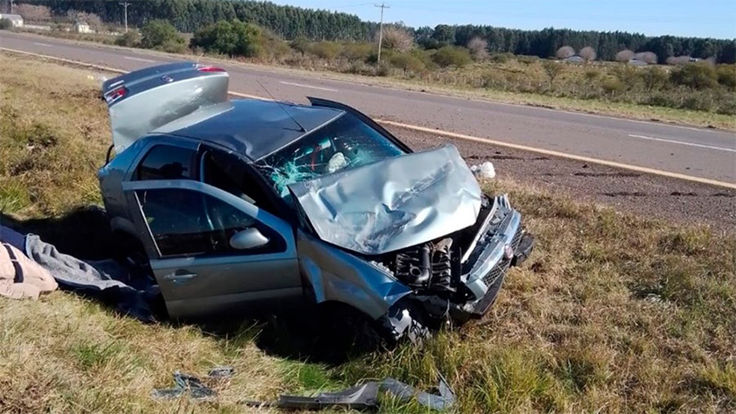 Vuelco en la Autovía Artigas